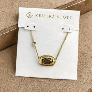 Anna / Pendant Necklace Vintage Gold Black Pyrite